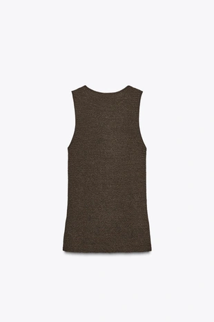 Длинный трикотажный топ с рельефным узором- Заказать в России