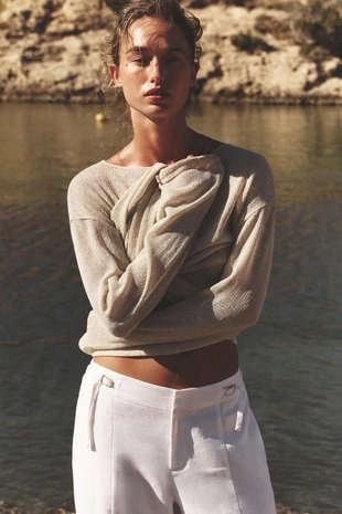 Хлопковая футболка в стиле рустик- Заказать в России