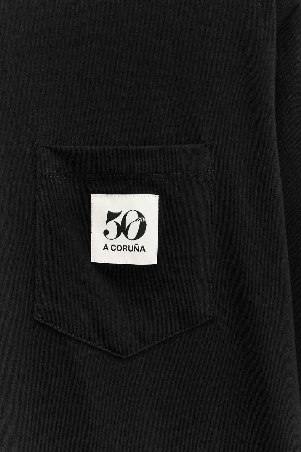 ФУТБОЛКА С НАШИВКОЙ, КАРМАНОМ И 50TH ANNIVERSARY