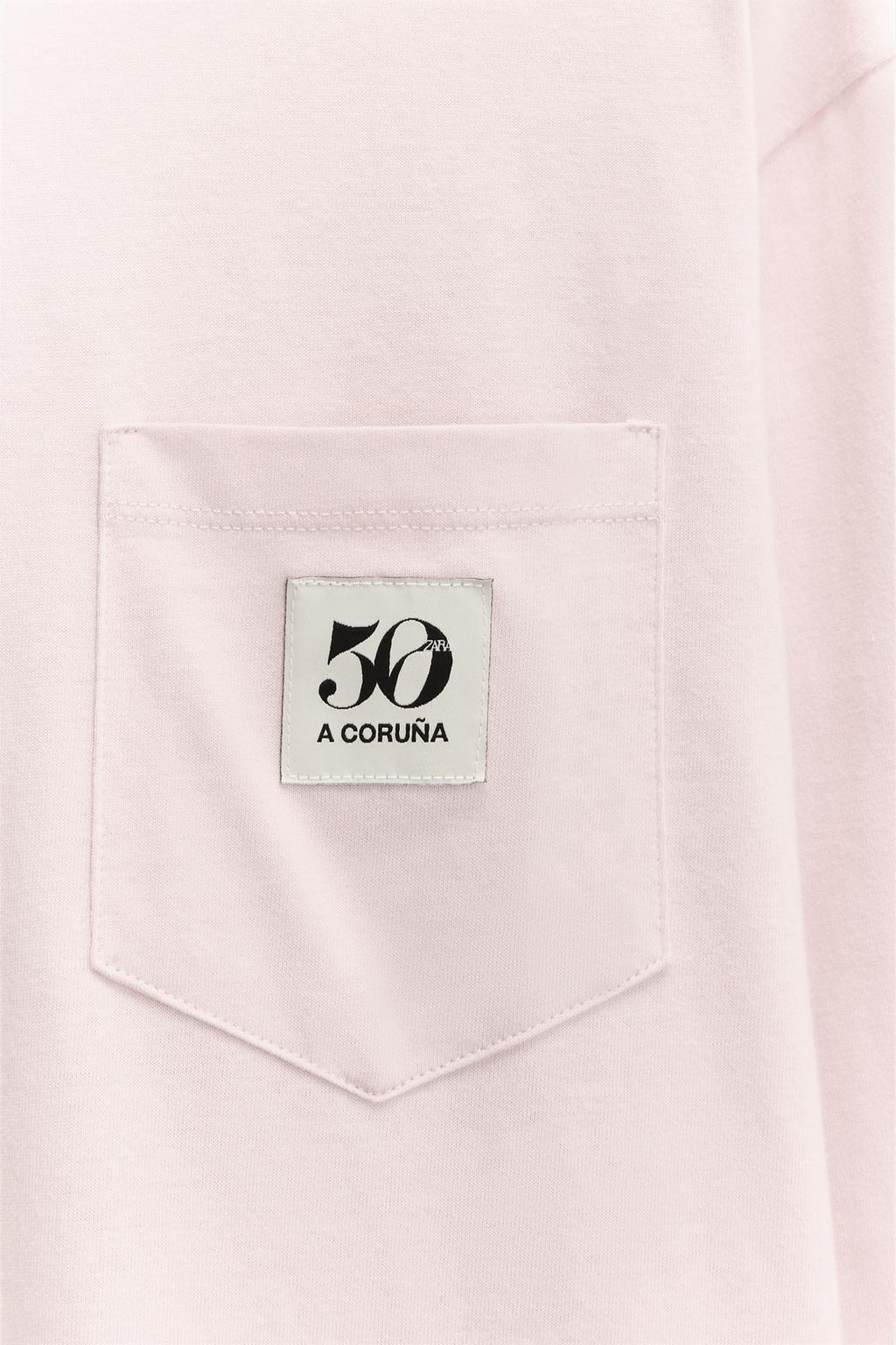 ФУТБОЛКА С НАШИВКОЙ, КАРМАНОМ И 50TH ANNIVERSARY