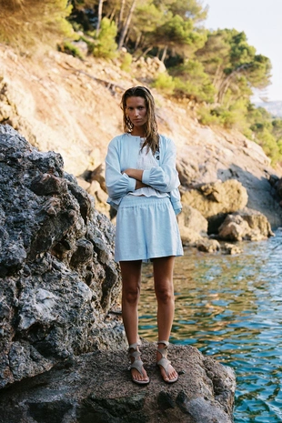 Льняной бомбер- Заказать в России