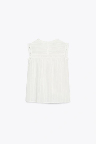 Романтичный топ без рукавов- Заказать в России