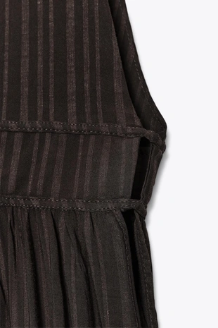 Длинный жилет в полоску- Заказать в России