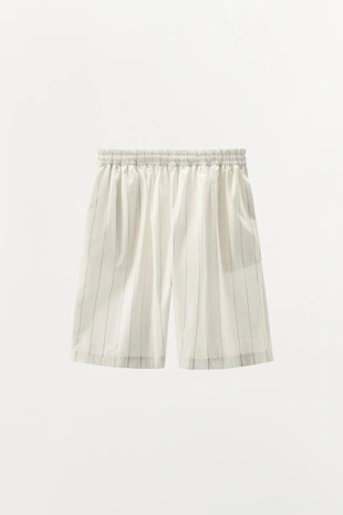 Полосатые шорты-боксеры в пижамном стиле- Заказать в России