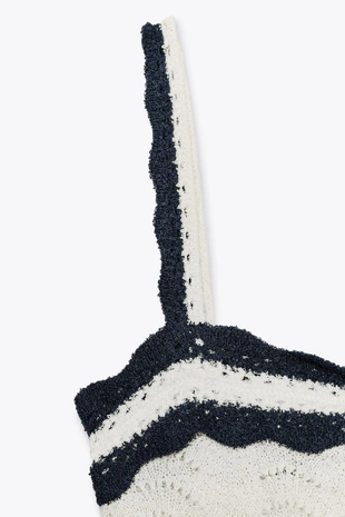 Топ с контрастными воланами- Заказать в России