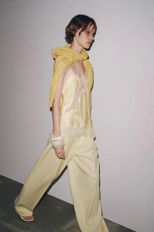 Топ в бельевом стиле с кружевом — ZW COLLECTION- Заказать в России