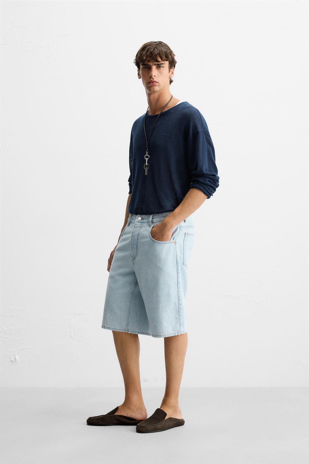 ДЖИНСОВЫЕ ШОРТЫ-БЕРМУДЫ BAGGY FIT
