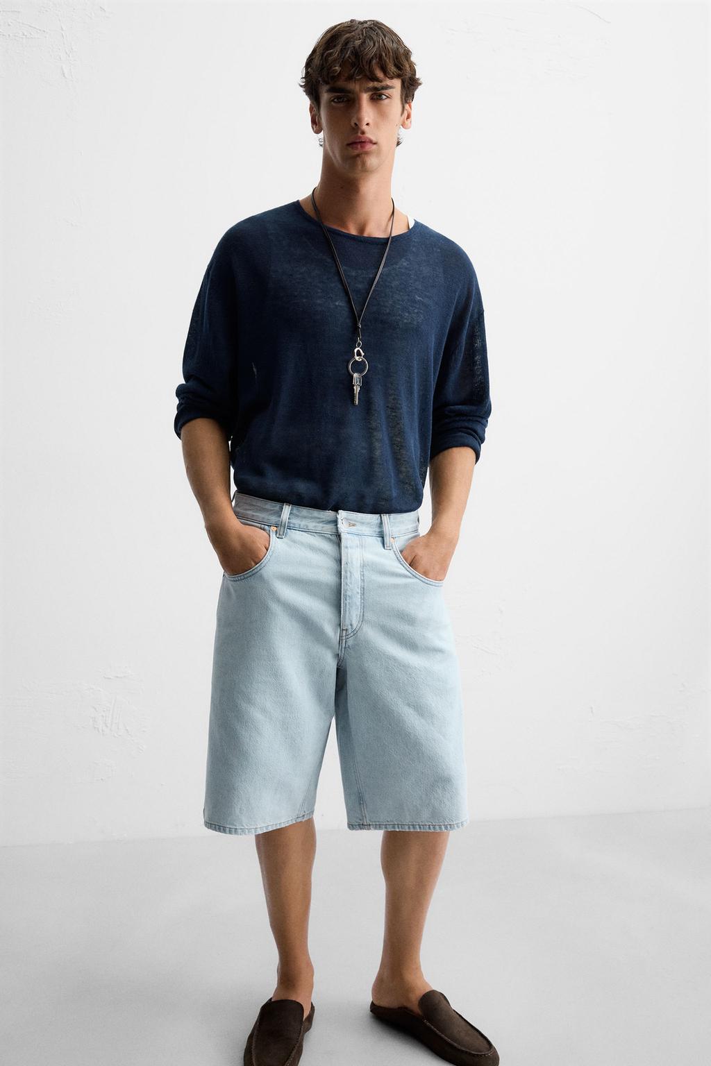ДЖИНСОВЫЕ ШОРТЫ-БЕРМУДЫ BAGGY FIT