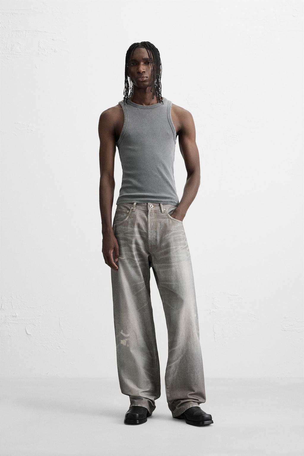 ДЖИНСЫ BAGGY FIT С ПРИНТОМ