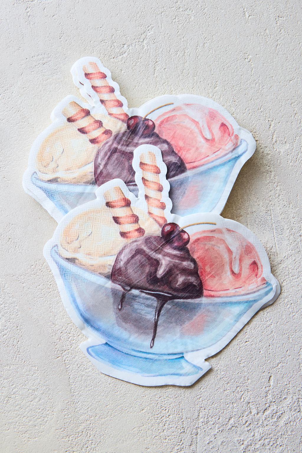 Набор бумажных салфеток pack of ice cream (упаковка из 20 штук)