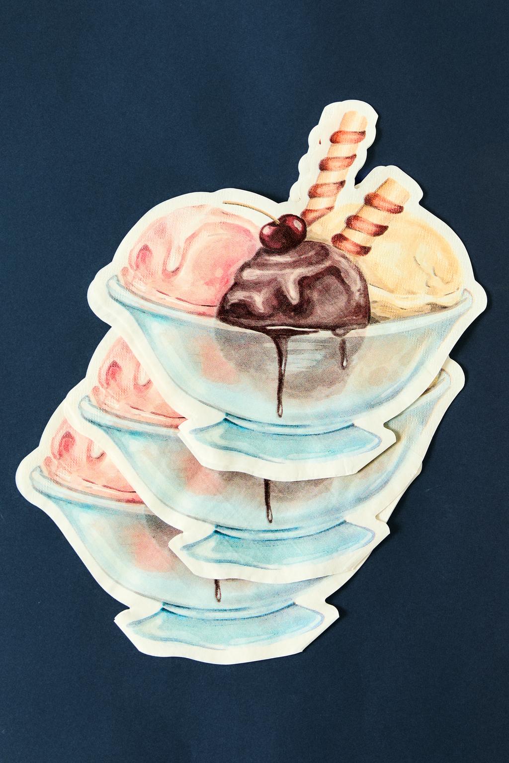 Набор бумажных салфеток pack of ice cream (упаковка из 20 штук)
