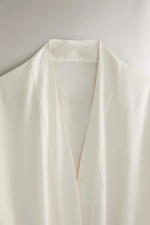 Хлопковый халат с вышивкой- Заказать в России