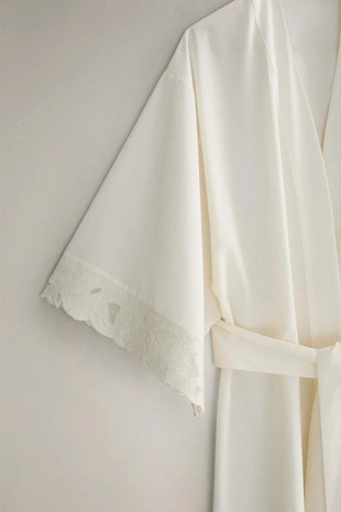 Хлопковый халат с вышивкой- Заказать в России