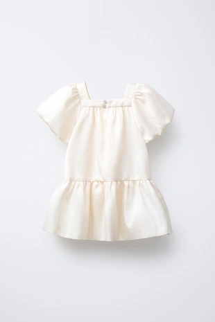 Платье из сатина с бантиками- Заказать в России