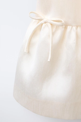 Платье из сатина с бантиками- Заказать в России