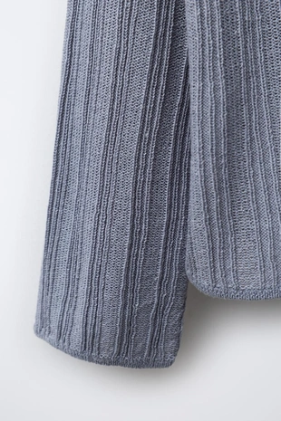 Кардиган в рубчик с льном- Заказать в России