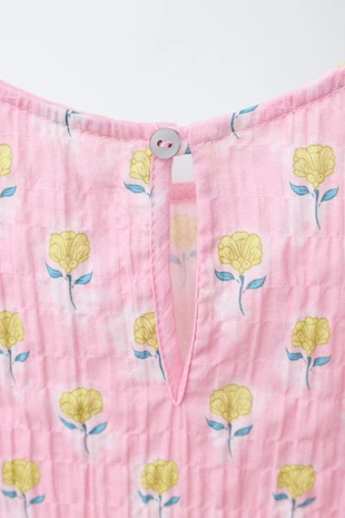 Топ с воланами и цветочным принтом- Заказать в России