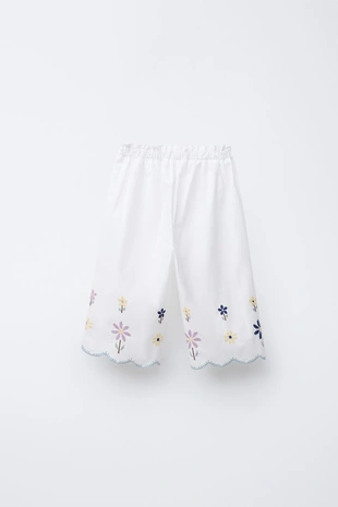 Брюки-кюлоты с вышивкой крестиком - Заказать в России