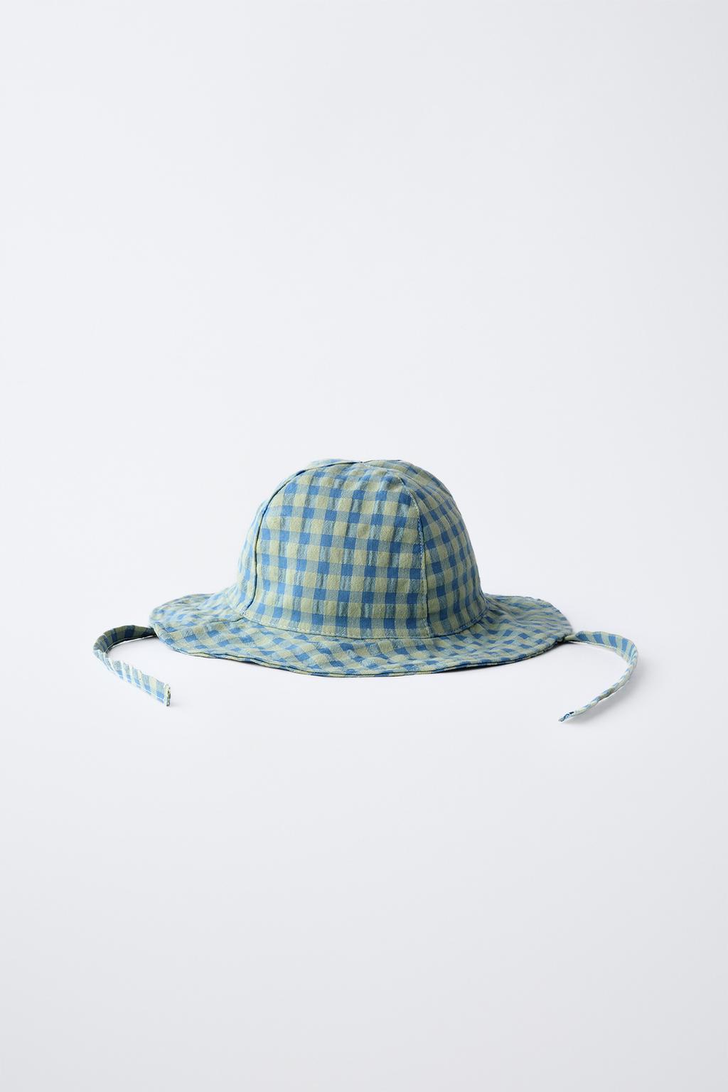Шляпа в клетку gingham