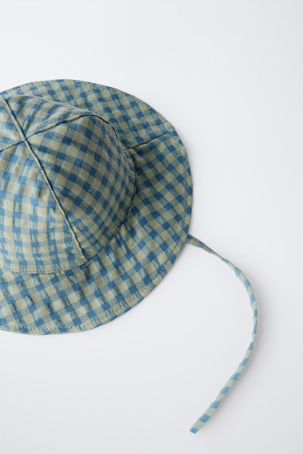 Шляпа в клетку gingham
