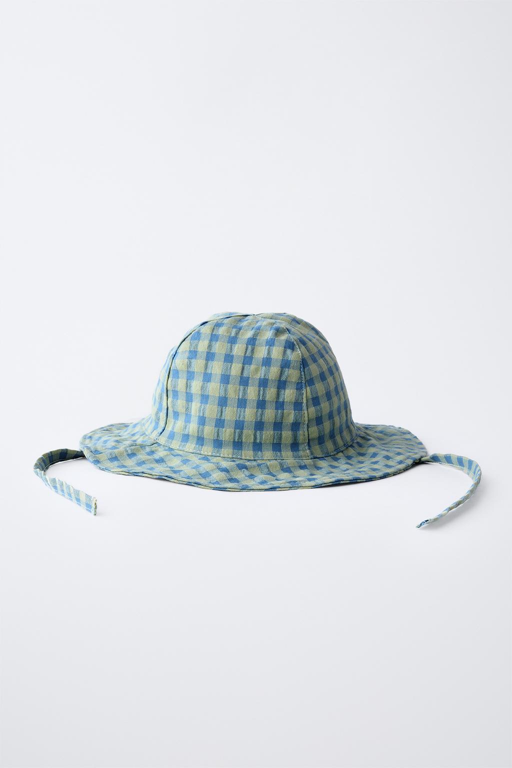 Шляпа в клетку gingham