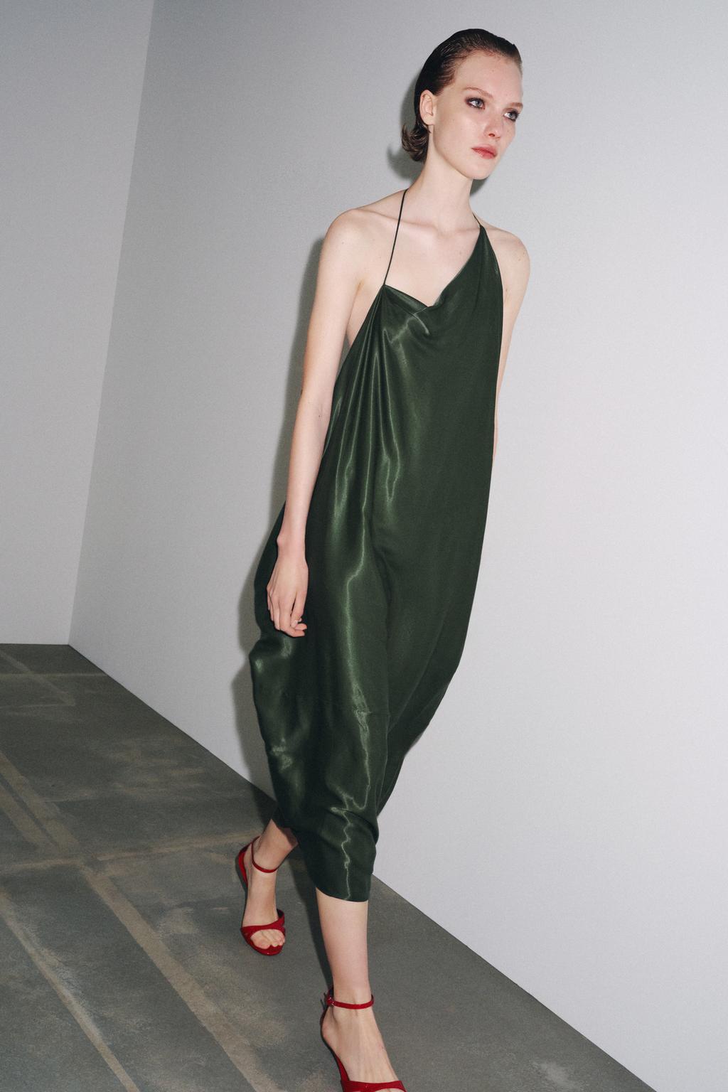 АСИММЕТРИЧНОЕ АТЛАСНОЕ ПЛАТЬЕ — ZW COLLECTION