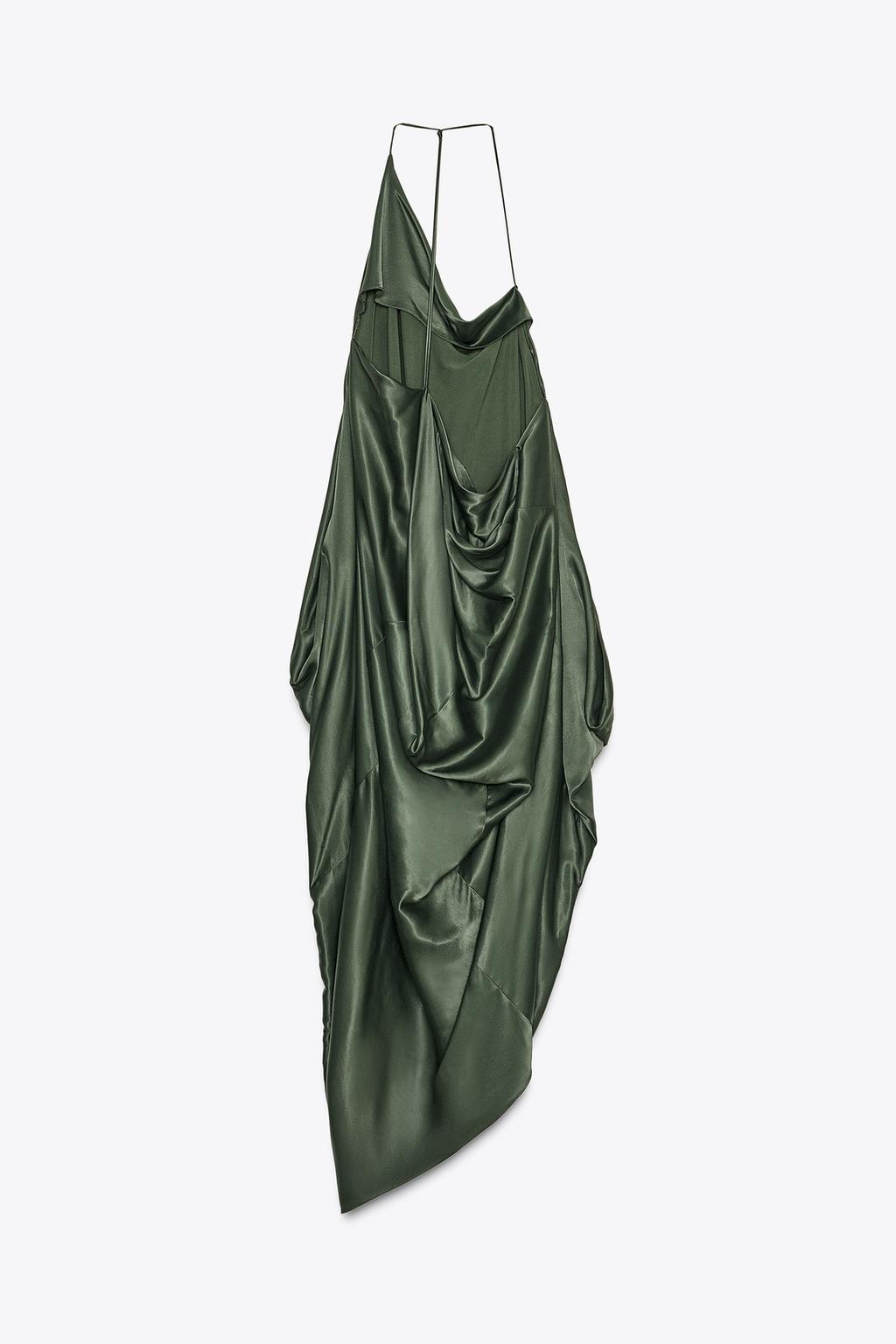 АСИММЕТРИЧНОЕ АТЛАСНОЕ ПЛАТЬЕ — ZW COLLECTION