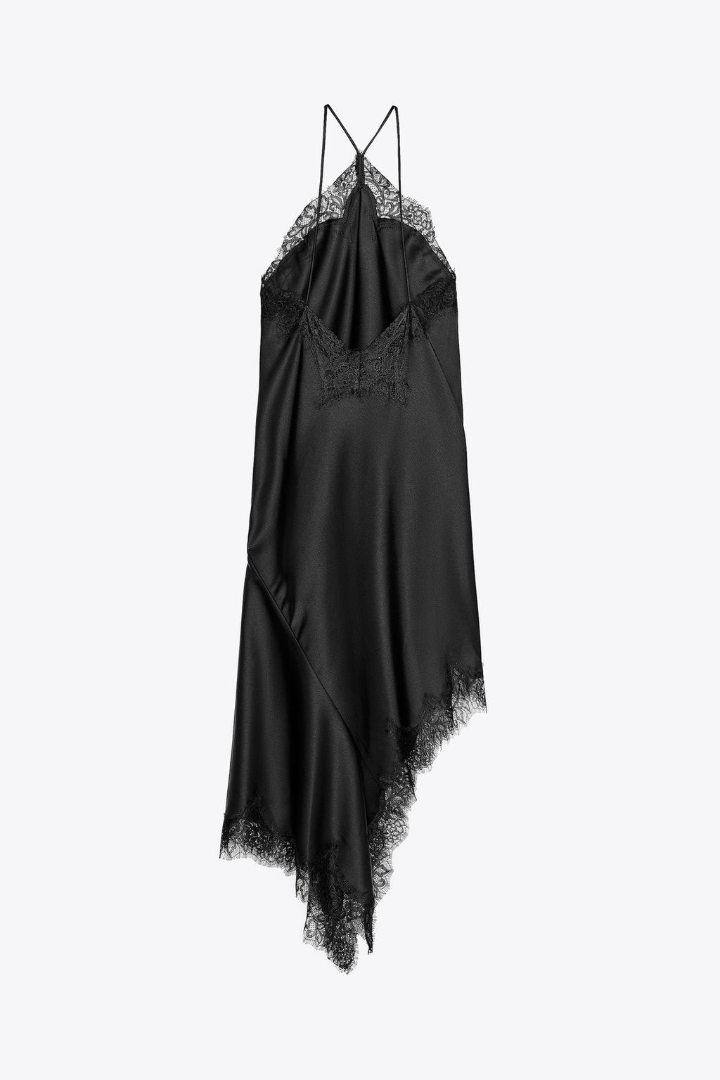 АТЛАСНОЕ ПЛАТЬЕ С КРУЖЕВОМ — ZW COLLECTION
