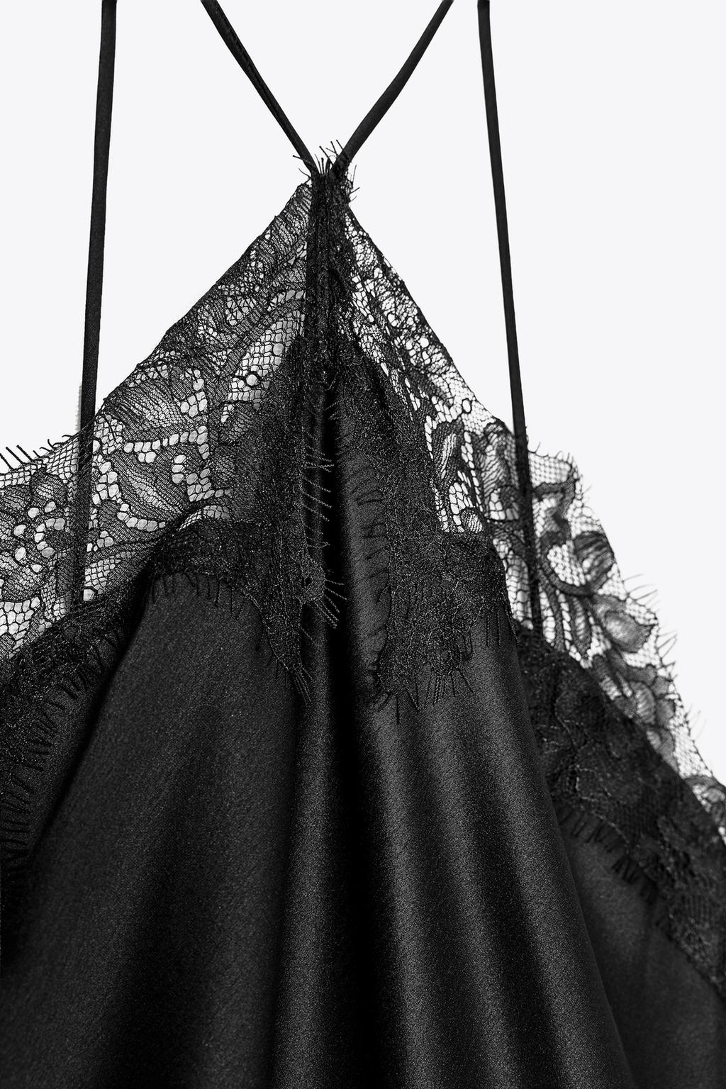 АТЛАСНОЕ ПЛАТЬЕ С КРУЖЕВОМ — ZW COLLECTION