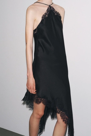 Атласное платье с кружевом — ZW COLLECTION- Заказать в России