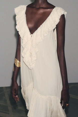 Платье с кружевом и воланами — ZW COLLECTION- Заказать в России