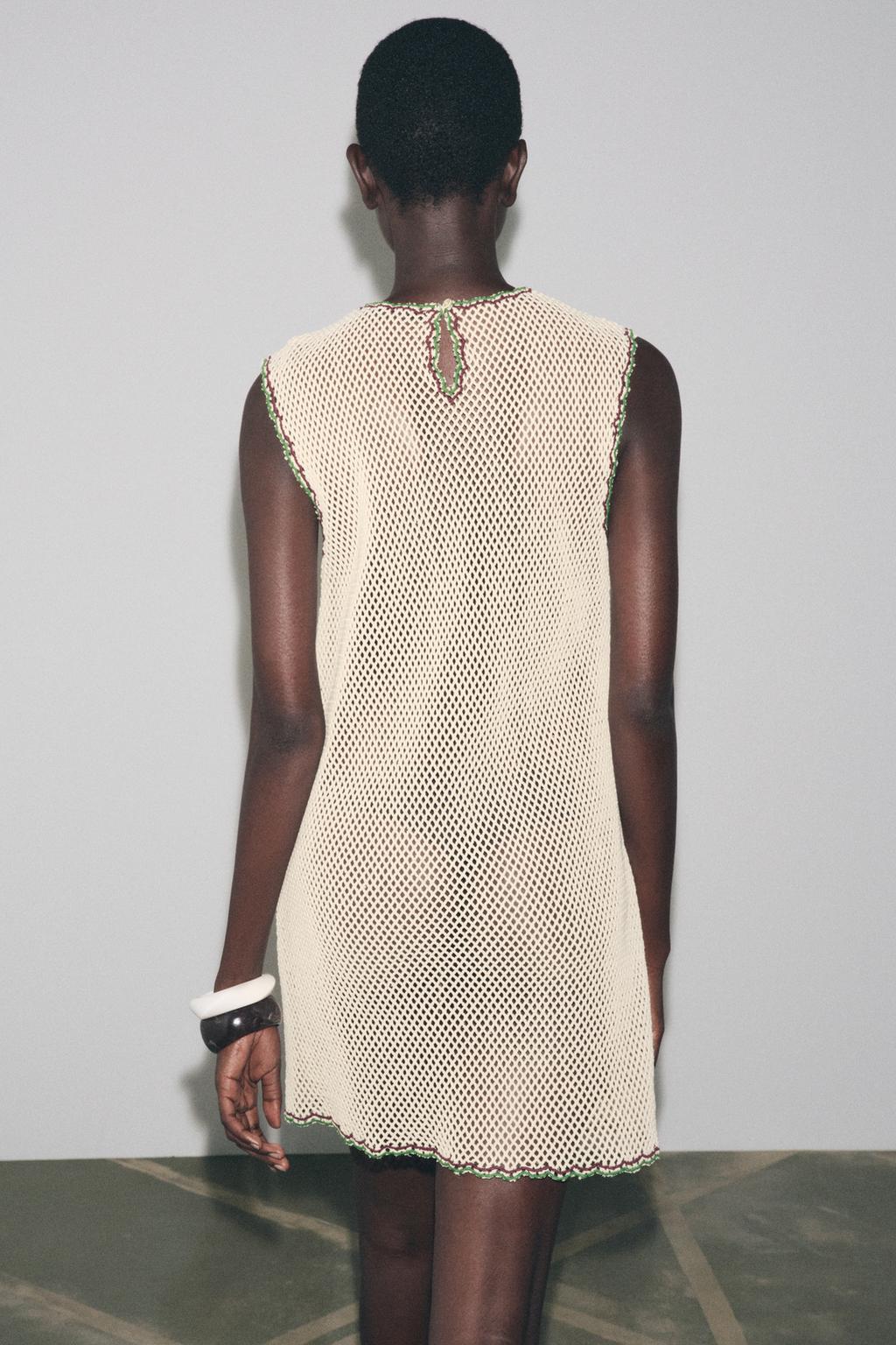 ПЛАТЬЕ КРОШЕ С ЦВЕТОЧНОЙ ВЫШИВКОЙ — ZW COLLECTION