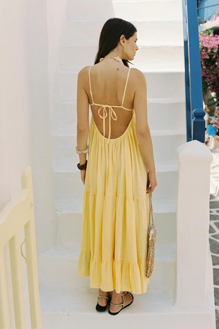 Платье с панелями и открытой спиной- Заказать в России