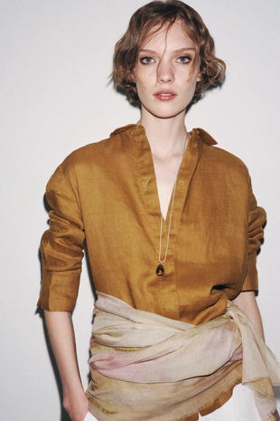 Рубашка из 100% льна — ZW COLLECTION