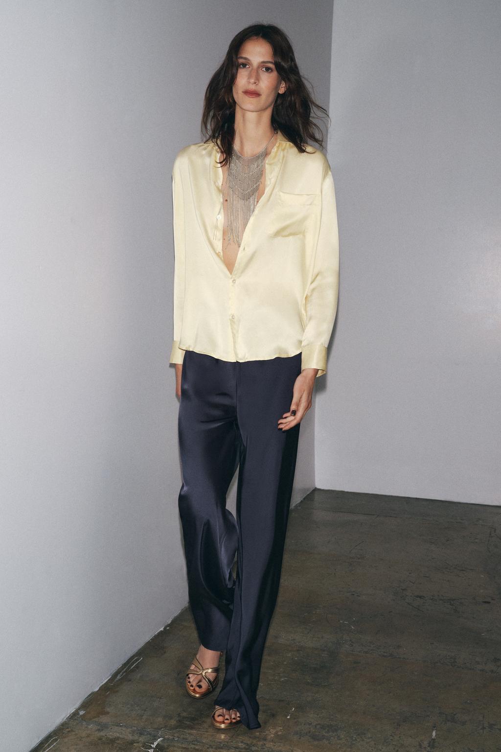 АТЛАСНЫЕ БРЮКИ FLARED ZW COLLECTION