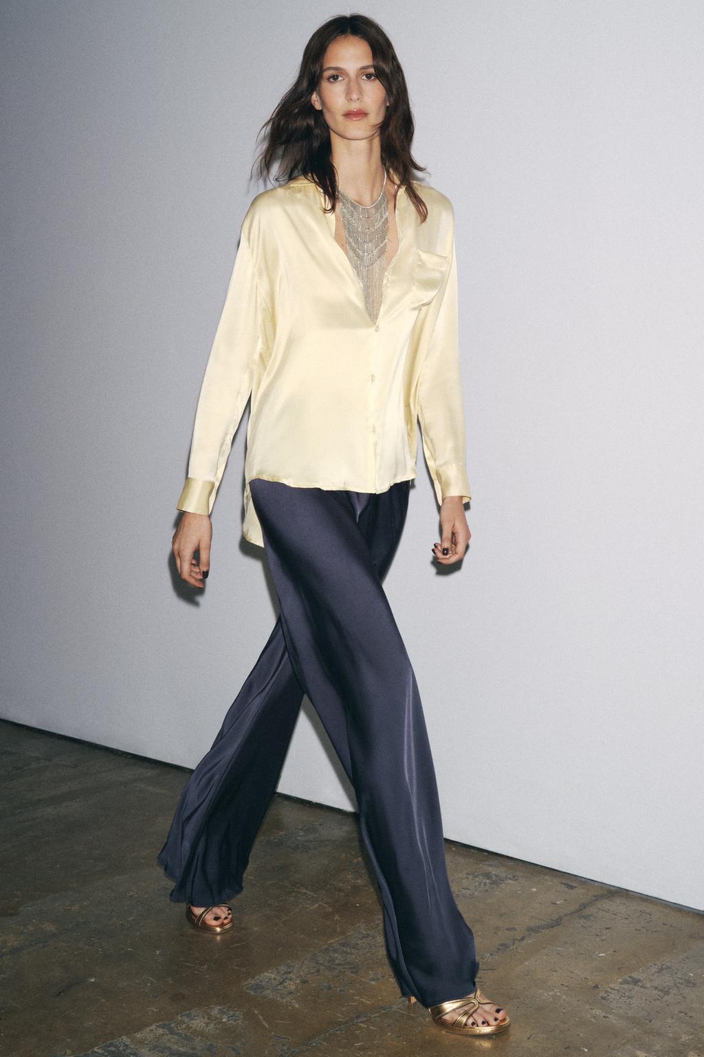 АТЛАСНЫЕ БРЮКИ FLARED ZW COLLECTION