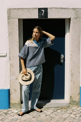 Купить Zara Полосатая рубашка из льна