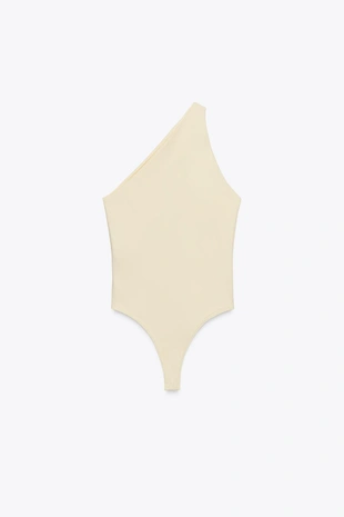 Боди асимметричного кроя из полиамида- Заказать в России