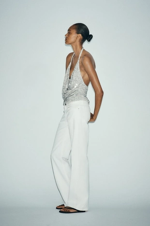 Топ со сборками и пайетками- Заказать в России