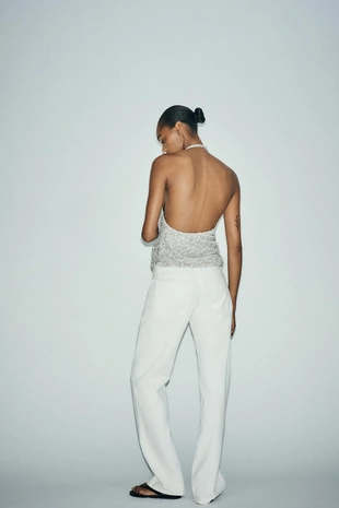 Топ со сборками и пайетками- Заказать в России