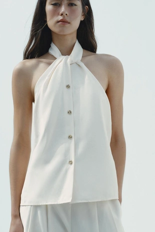 Топ-жилет с горловиной халтер- Заказать в России