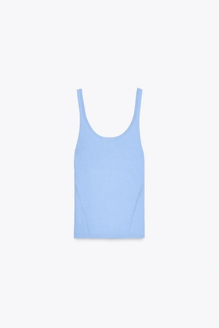 Облегающий трикотажный топ