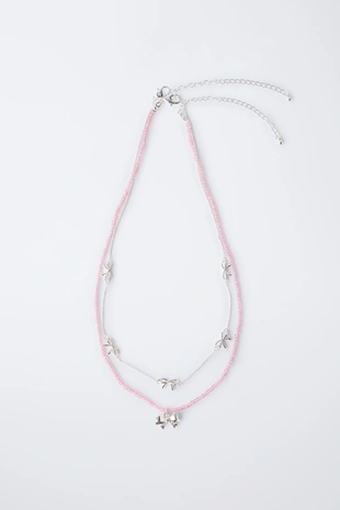 Набор из двух ожерелий с бантиками- Заказать в России