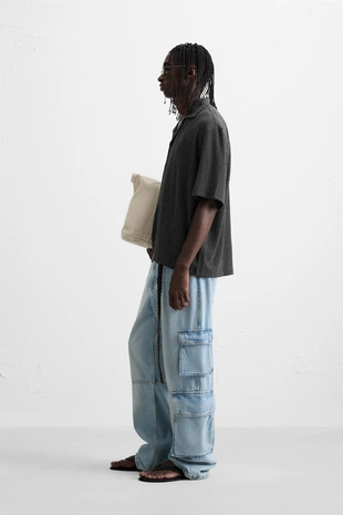 Рубашка из жатой ткани- Заказать в России