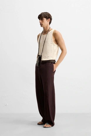 Майка с ажурной вязкой- Заказать в России