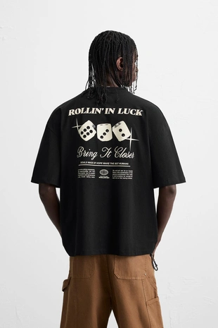 Футболка с принтом в виде кубиков- Заказать в России