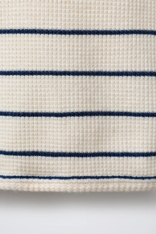 Вафельная футболка в полоску- Заказать в России