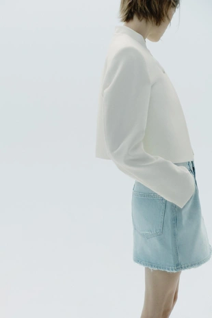 Джинсовая юбка TRF с разрезами- Заказать в России