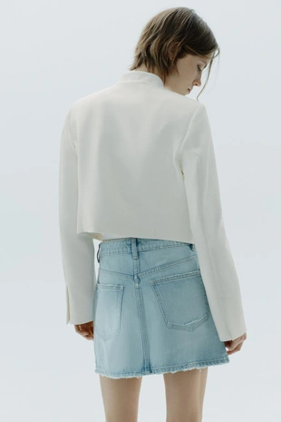 Джинсовая юбка TRF с разрезами- Заказать в России