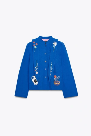 Куртка с вышивкой- Заказать в России